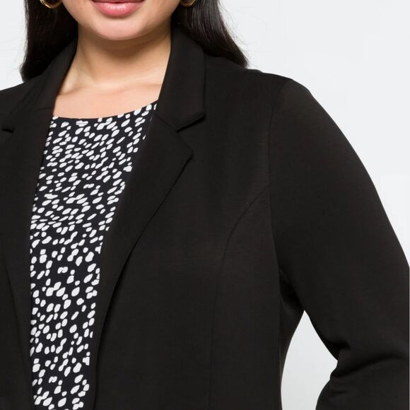 SKIES ARE BLUE Asa Modal Knit Blazer Black 2X Stitch Fix Nwt - Picture 4 of 7